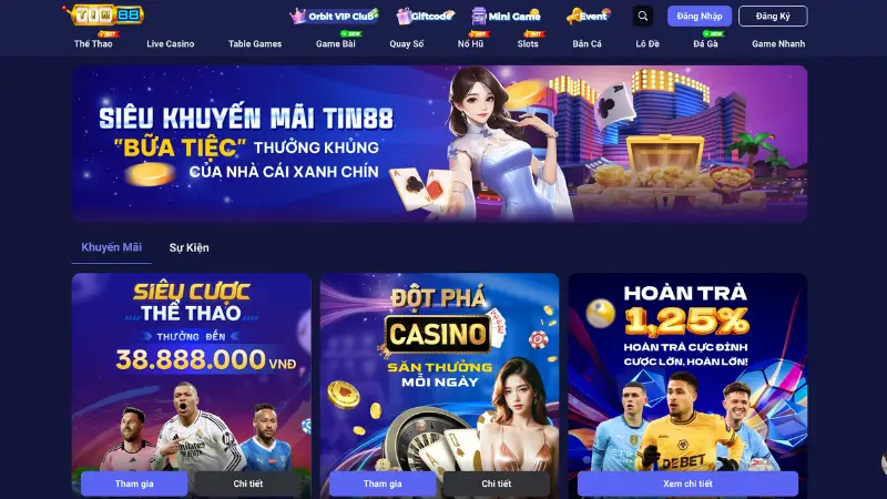 TIN88 ưu đãi tân thủ – Nhận thưởng lớn ngay khi đăng ký